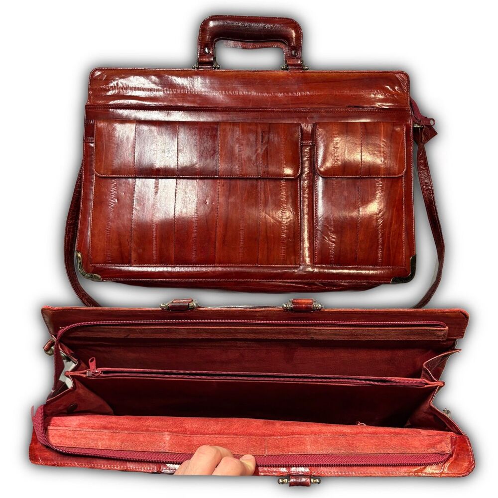 Victory Vintage Genuine Eel Skin Briefcase